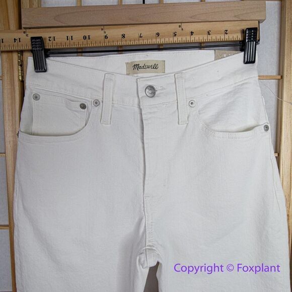 NEW Madewell Mid-Rise Perfect Vintage Straight Jean in Tile White, 25 - Picture 5 of 16